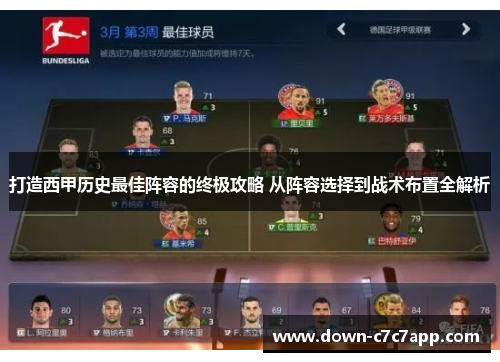 打造西甲历史最佳阵容的终极攻略 从阵容选择到战术布置全解析